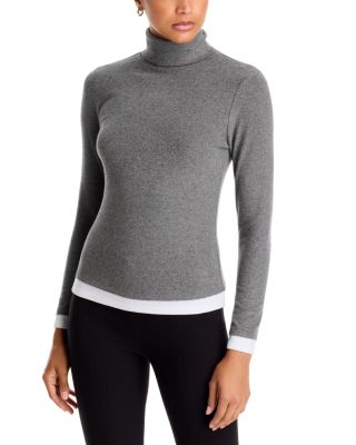 Contrast Trim Knit Turtleneck - Exclusive