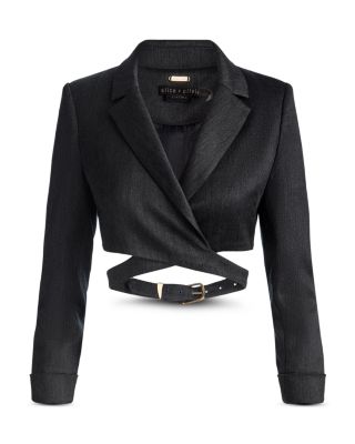 Leone Wool Stretch Wrap Blazer - thumbnail 9