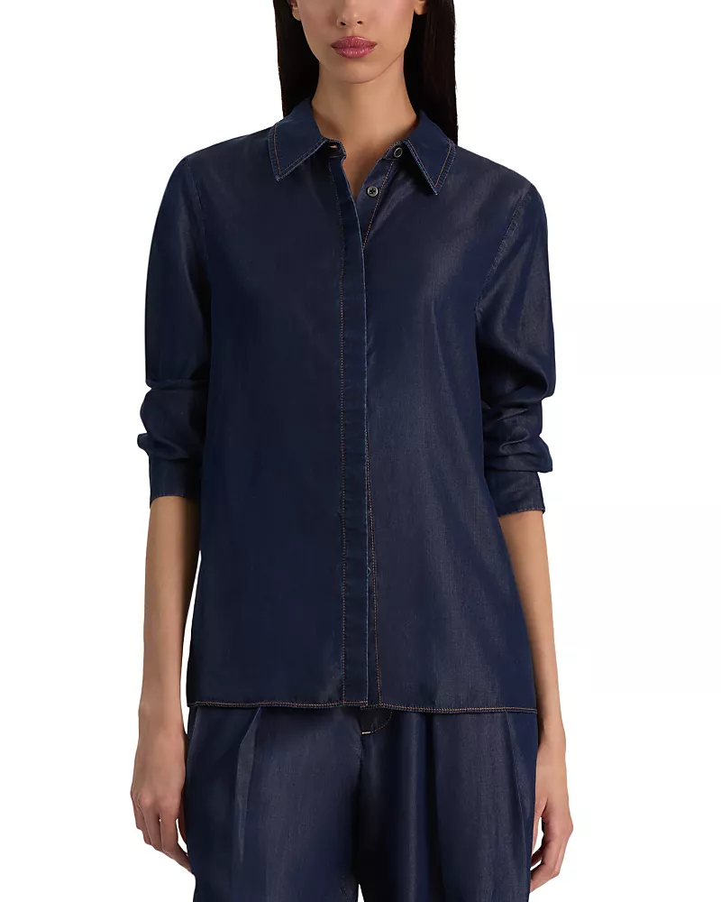 Alice and Olivia Willa Relaxed Denim Shirt