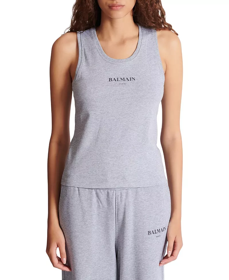 Balmain Tank Top with Balmain Print