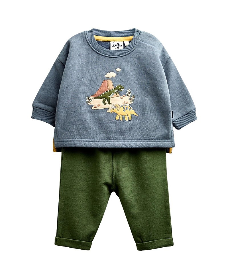 Jojo Maman Bébé Jojo Maman Bebe Boys' 2-piece Sweatshirt & Jogger Outfit Set - Baby In Multi