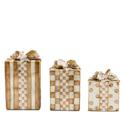 Mocha Capiz Gift Boxes, Set of 3