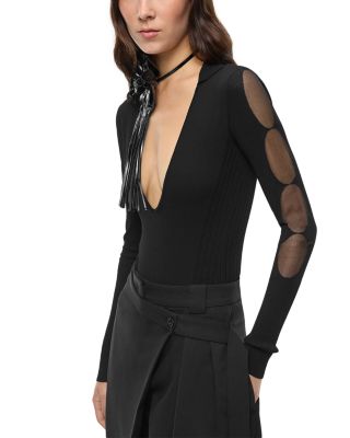 Danzica Plunging V Neck Bodysuit