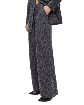 Rhinestone Pattern Straight Leg Pants