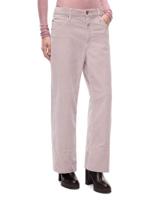 Cyntia Cotton Blend Corduroy Belted Pants
