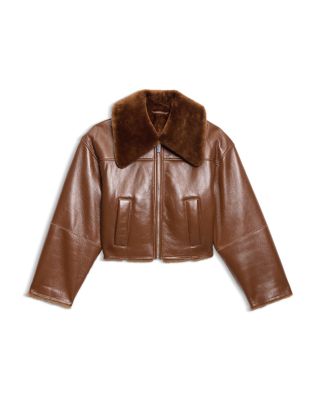 Cropped Shearling Jacket - thumbnail 5