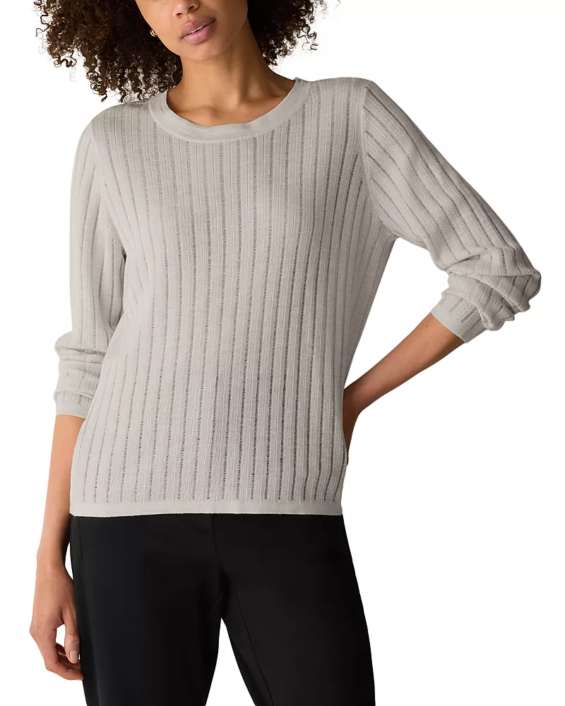 Eileen Fisher Super Fine Merino Wool Crewneck Sweater