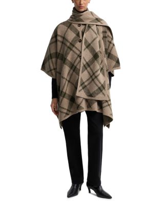 Vienna Wool Blend Tartan Cape