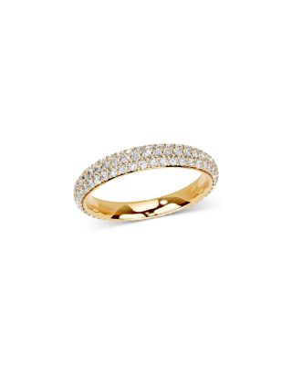 Diamond Micro Pave Eternity Ring in 14K Yellow Gold, 1.0 tcw