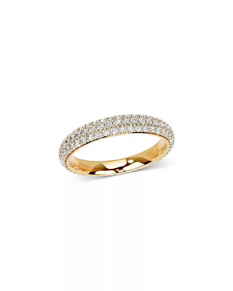 Bloomingdale's Fine Collection Diamond Micro Pave Eternity Ring in 14K Yellow Gold, 1.0 tcw