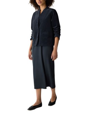 Cotton Stretch Corduroy High Collar Jacket - thumbnail 2