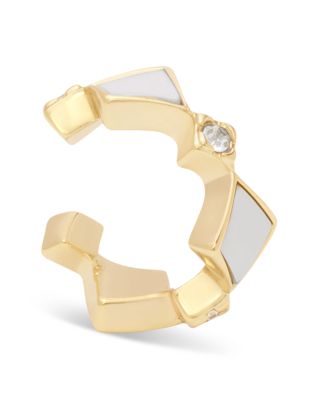 Nila Two Tone Cuff Earring, 0.6" diameter