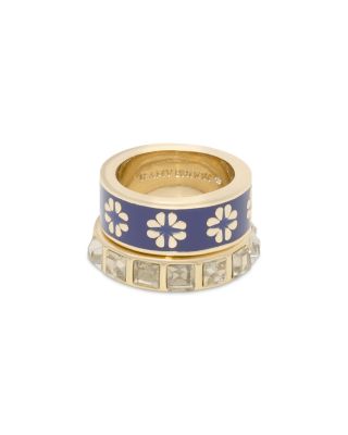 Aria Enamel & Crystal Ring Set