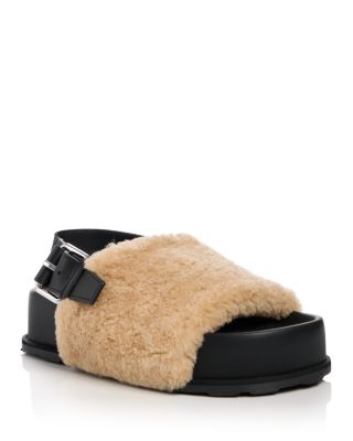 Women's Faux Fur Slingback Sandals