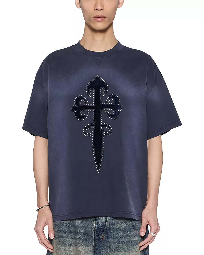 Ksubi Kaliba Ekcess Cotton Cross Graphic T-Shirt