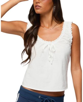 Edyth Tie Front Cotton Tank Top