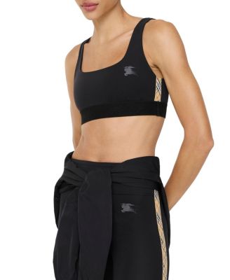  Check Trim Stretch Nylon Bra Top