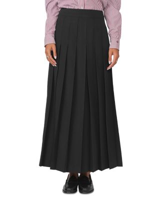 Pleated Front Maxi Skirt
