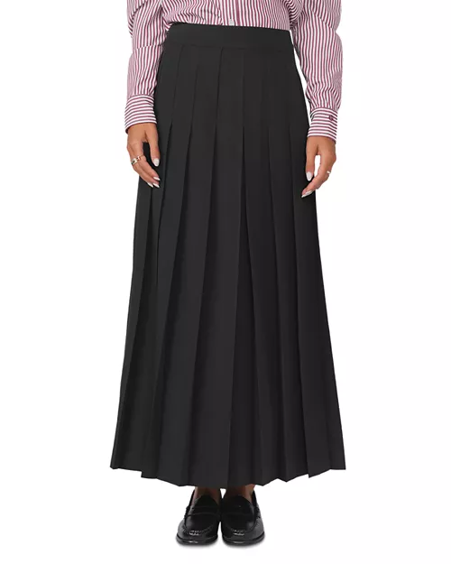 Pleated Front Maxi Skirt