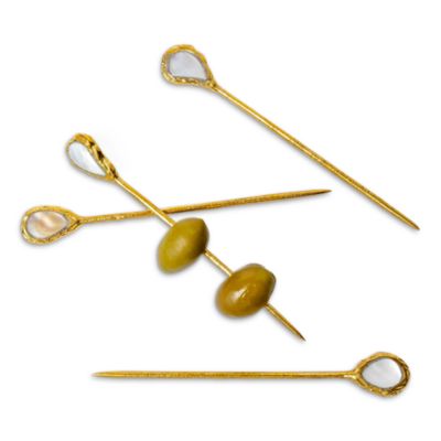 Mother of Pearl Cocktail Picks, Set of 4