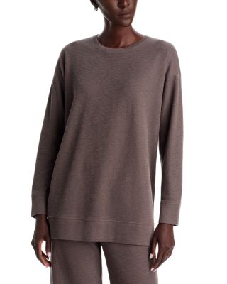 Eileen Fisher Cotton Crewneck Long Sleeve Tunic