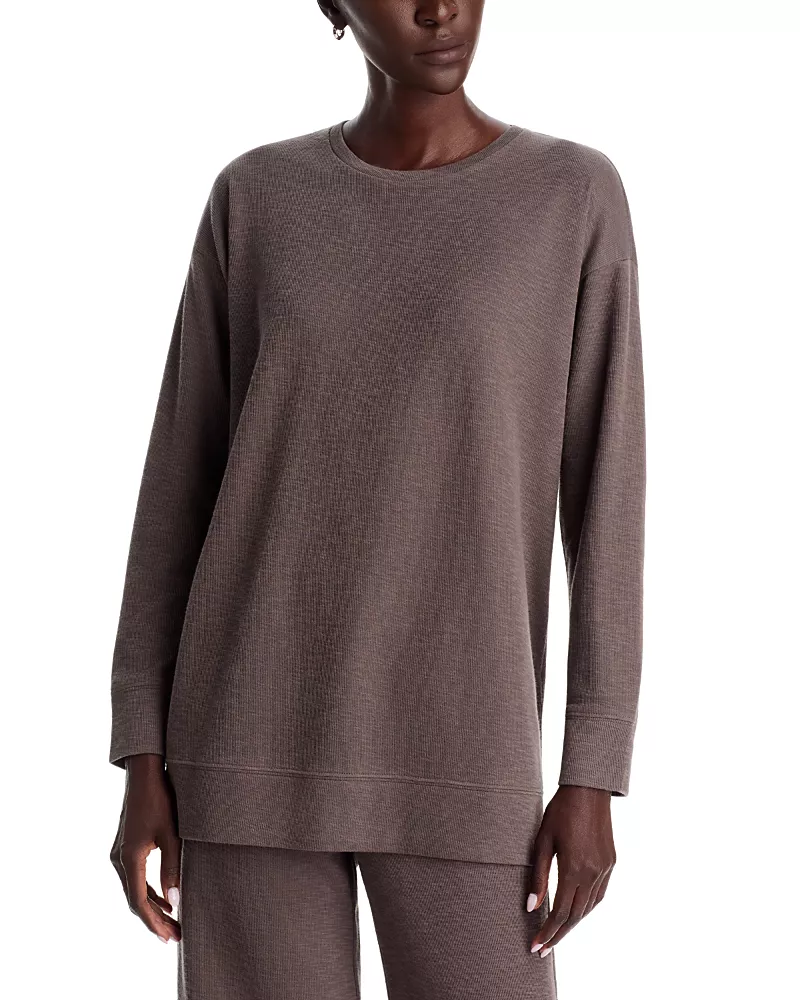 Eileen Fisher Cotton Crewneck Long Sleeve Tunic