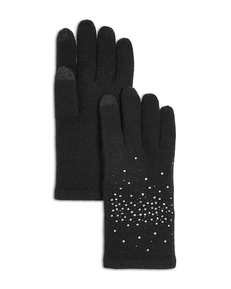 Amicale Crystal Cashmere Tech Gloves - Exclusive In Black