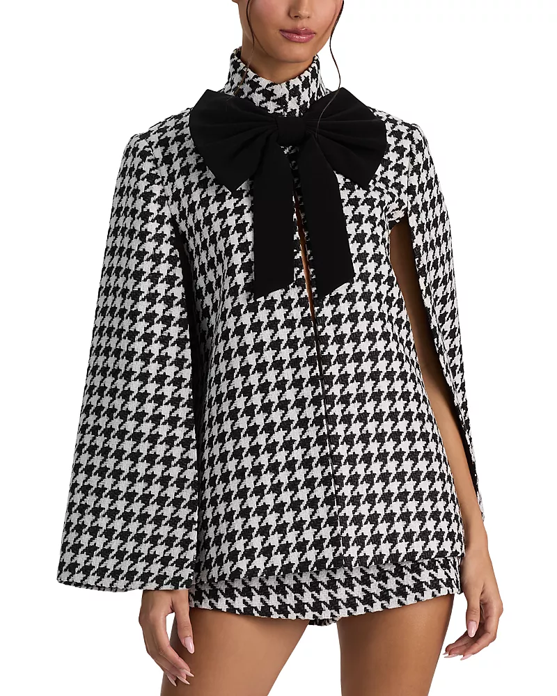 Alice and Olivia Phillipa Bow Front Cropped Cape