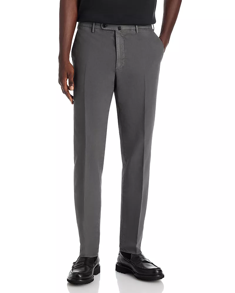 Slowear Incotex Doeskin Regular Fit Garment Dyed Stretch Cotton Pants
