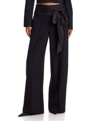 Cinq a Sept Romilly Tie Waist Wide Leg Pants