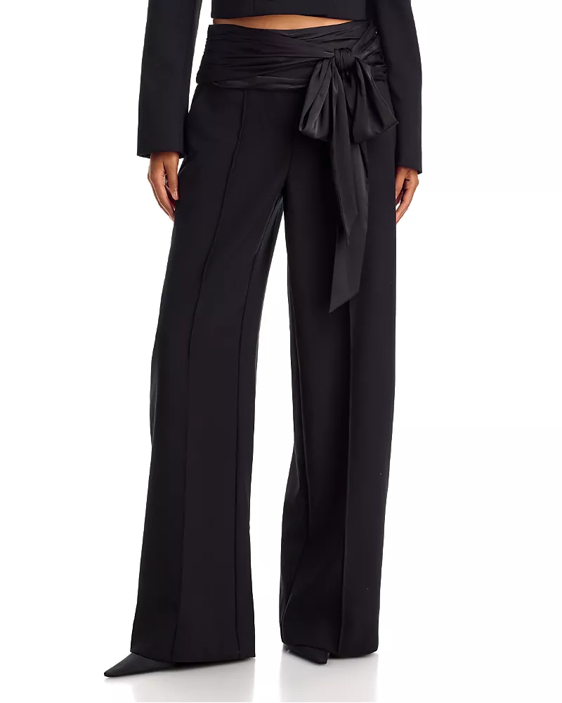 Cinq a Sept Romilly Tie Waist Wide Leg Pants