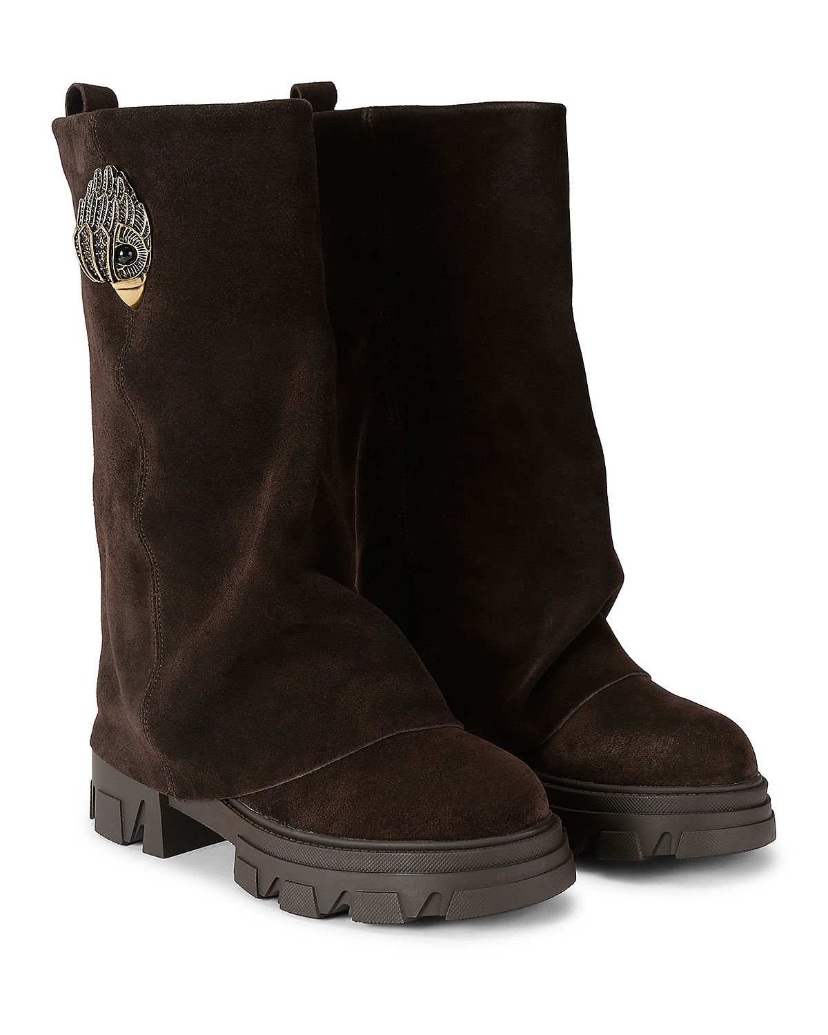 Kurt Geiger London Women's Stomp Leather Mid Calf Boots