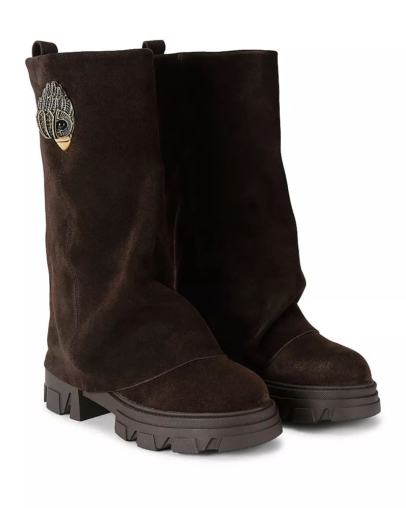 Kurt Geiger London Women's Stomp Leather Mid Calf Boots