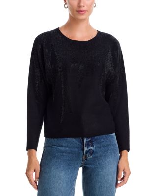 Feather Hotfix Dolman Sleeve Sweater