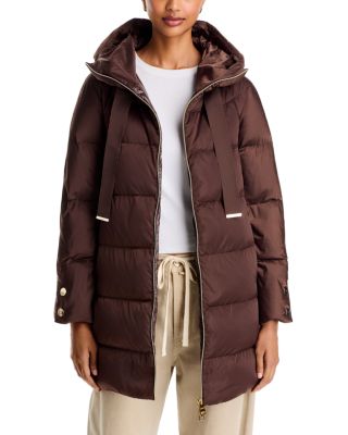Herno Sateen Quilted A Line Coat