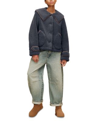 Nikia Fleece Collared Jacket