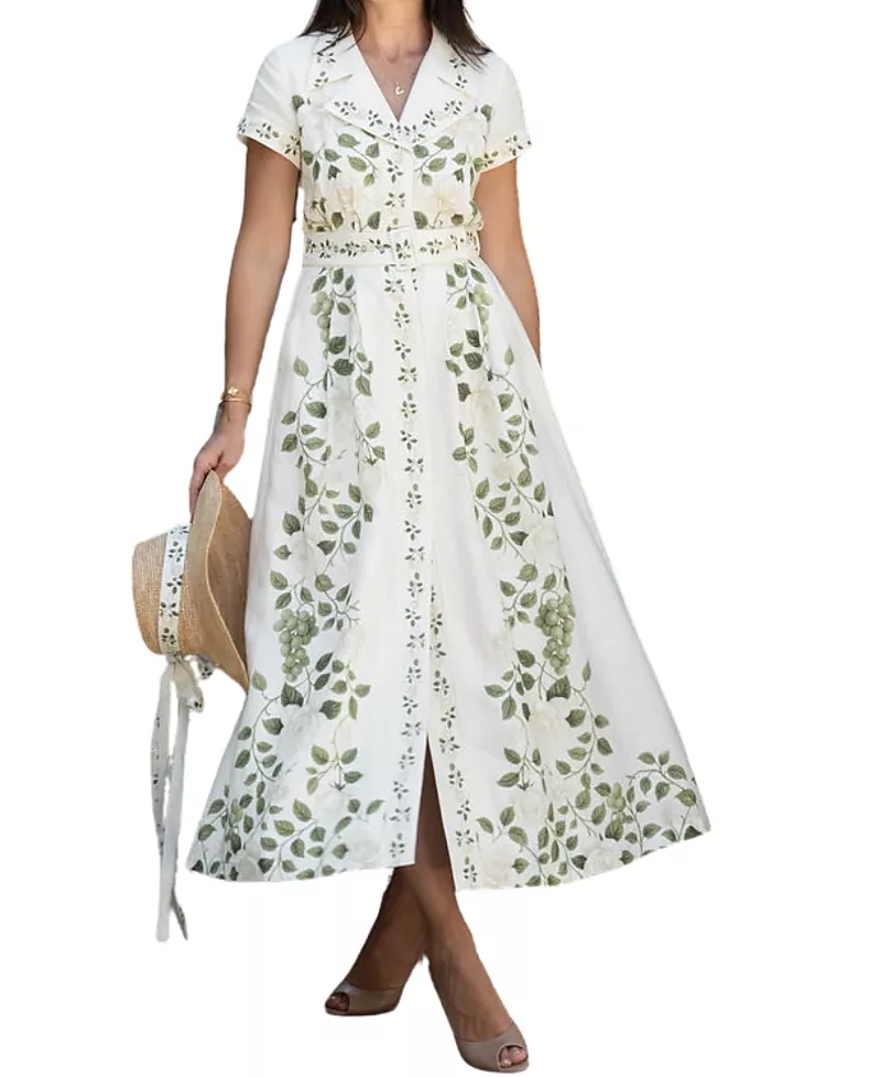 Hermoza Lucy Collar Midi Dress