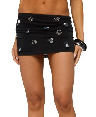  Juanie Bead & Sequin Mesh Mini Skirt