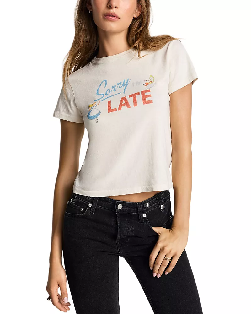 Re/Done Alice Graphic Print Classic Tee