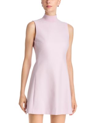 Sleeveless Mock Neck Wool Dress
