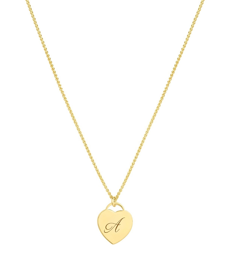 Set & Stones Alice Engraved Initial Heart Necklace