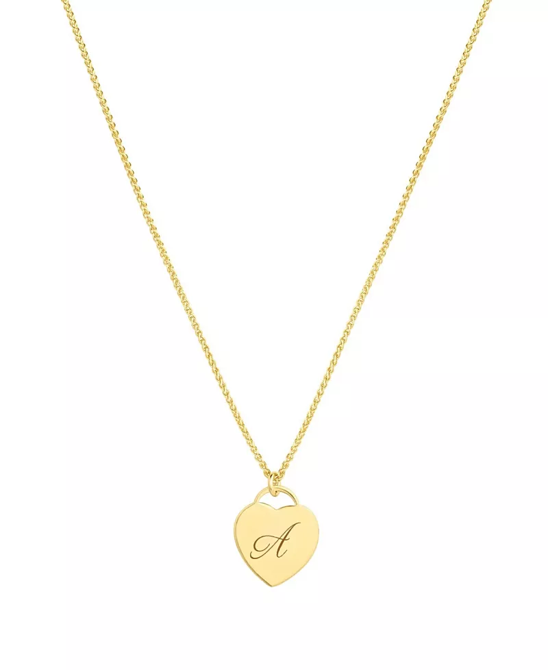 Set & Stones Alice Engraved Initial Heart Necklace
