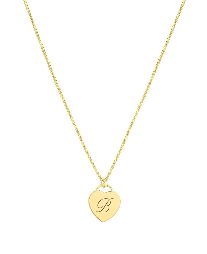 Set & Stones Alice Engraved Initial Heart Necklace