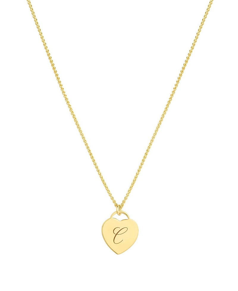 Set & Stones Alice Engraved Initial Heart Necklace