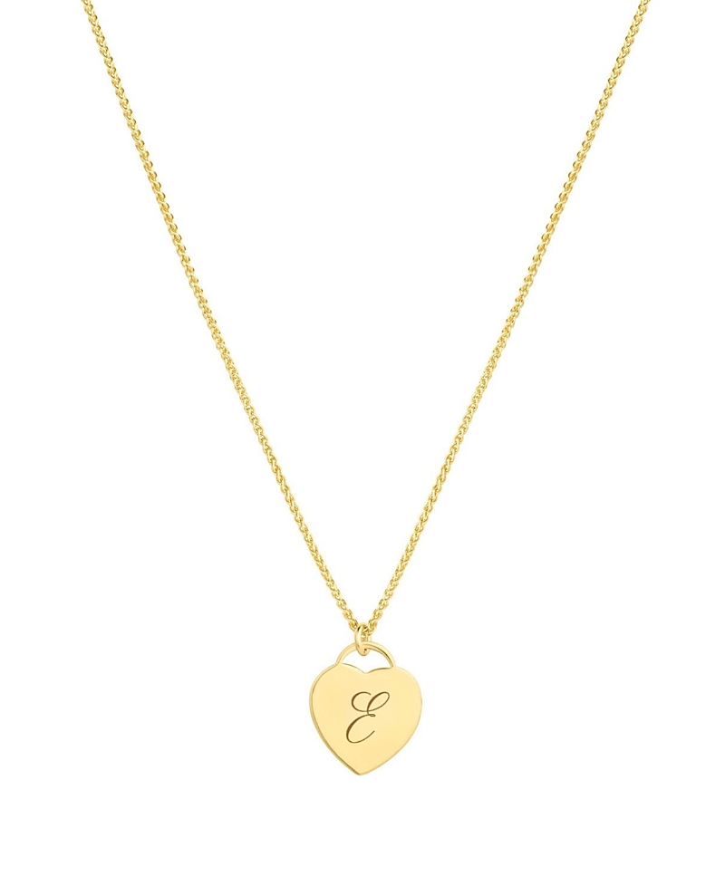 Set & Stones Alice Engraved Initial Heart Necklace