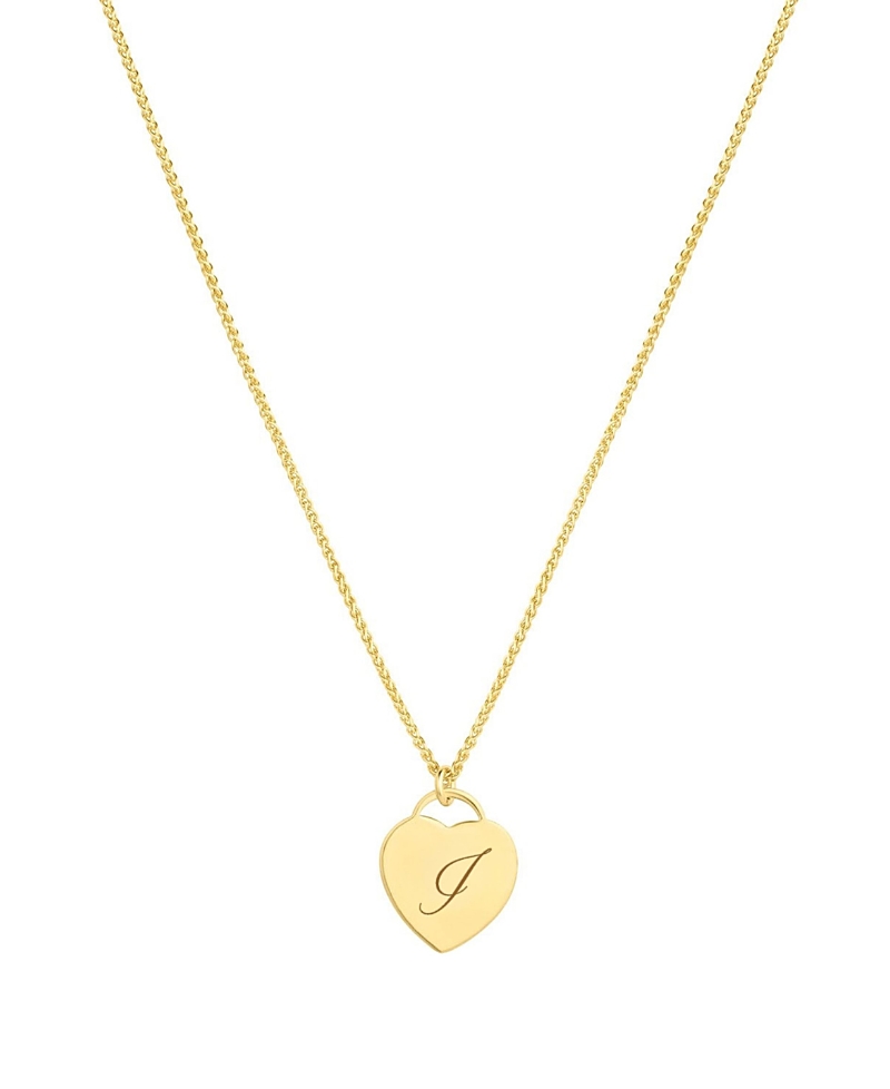Set & Stones Alice Engraved Initial Heart Necklace