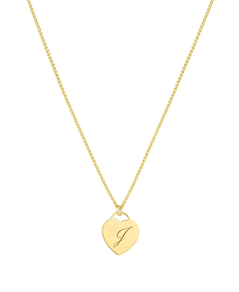 Set & Stones Alice Engraved Initial Heart Necklace · OS