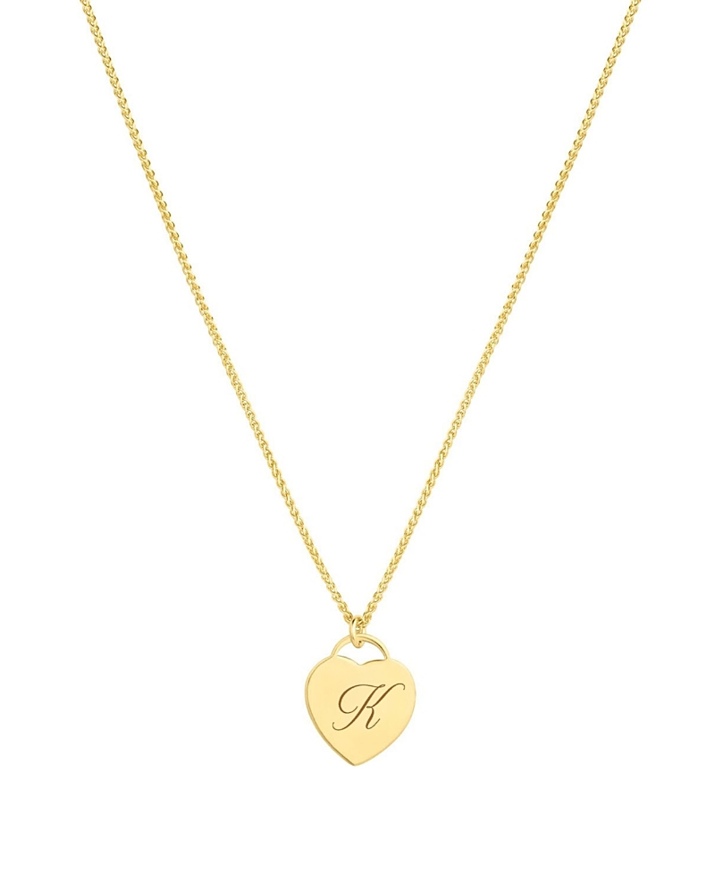 Set & Stones Alice Engraved Initial Heart Necklace