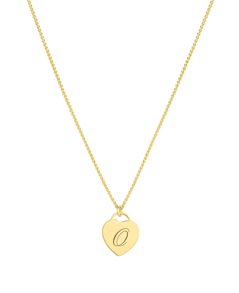 Set & Stones Alice Engraved Initial Heart Necklace
