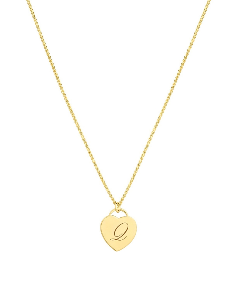 Set & Stones Alice Engraved Initial Heart Necklace